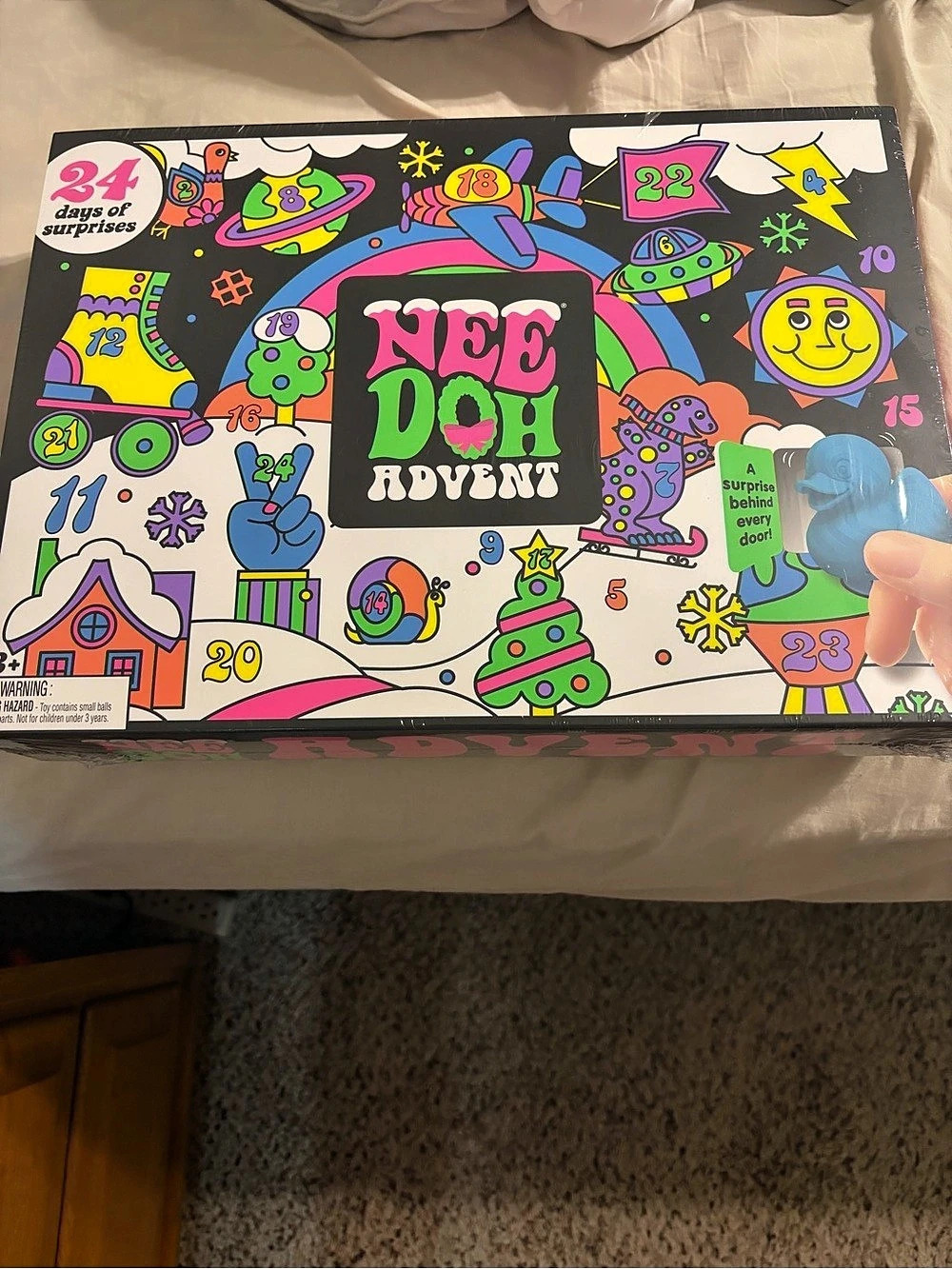Schylling NeeDoh Advent Calendar Puzzle Black Multicolor